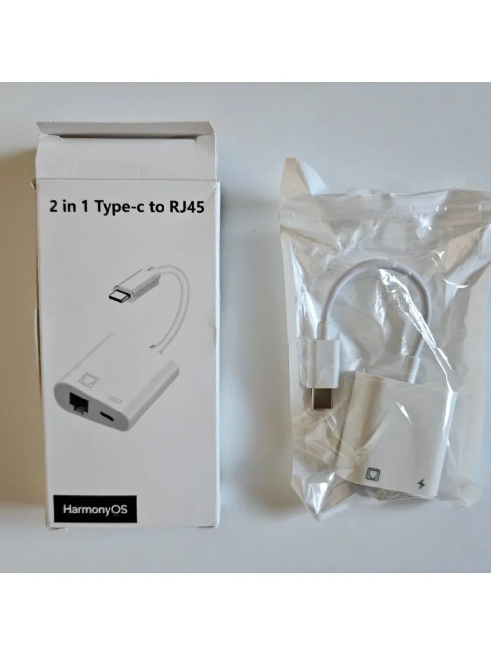 HarmonyOS USB-C to RJ45 Gigabit Ethernet Adapter w/ PD Charging Port